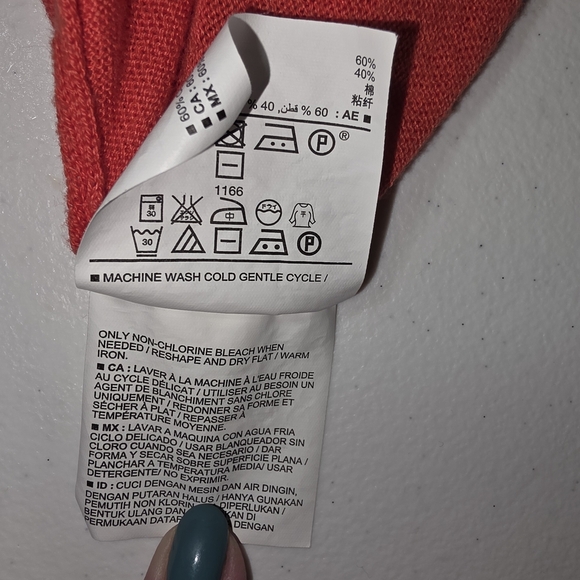 Old Navy Women's Coral Open Front Cardigan Lightweight Knit Sweater XL Cotton - Picture 6 of 8